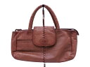 IBIZA イビザ レザー パッチワーク ハンド バッグ 茶 ■■ ☆ ejb7 レディース【USED】【中古】【古着】【ブランド古着買取・販売ABJ】