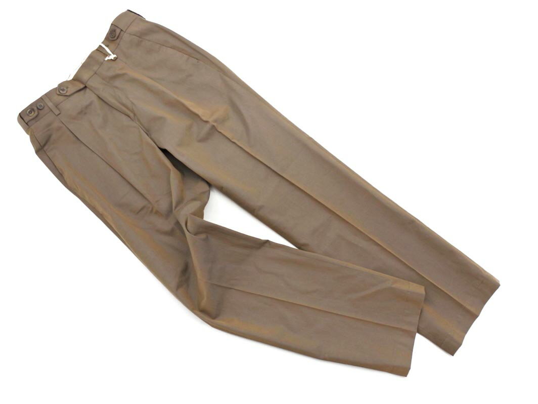 新品 DEVORE デヴォレ ヘリンボーン トラウザー パンツ size44/茶 ■■◎ ☆ fic9 メンズ【USED】【中古】【古着】【ブランド古着買取・販売ABJ】