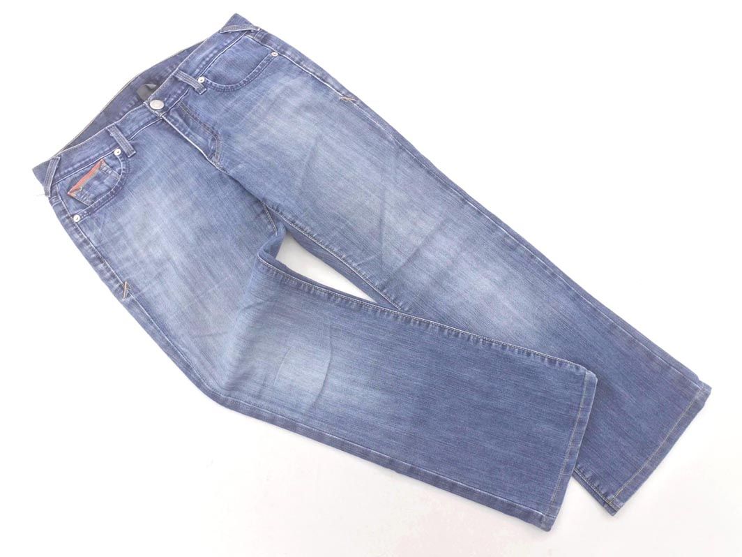 ARMANI EXCHANGE アルマーニエクスチェンジ USED加工 ブーツカット デニムパンツ size6/紺 ■■ ☆ dka6 レディース【USED】【中古】【古着】【ブランド古着買取・販売ABJ】