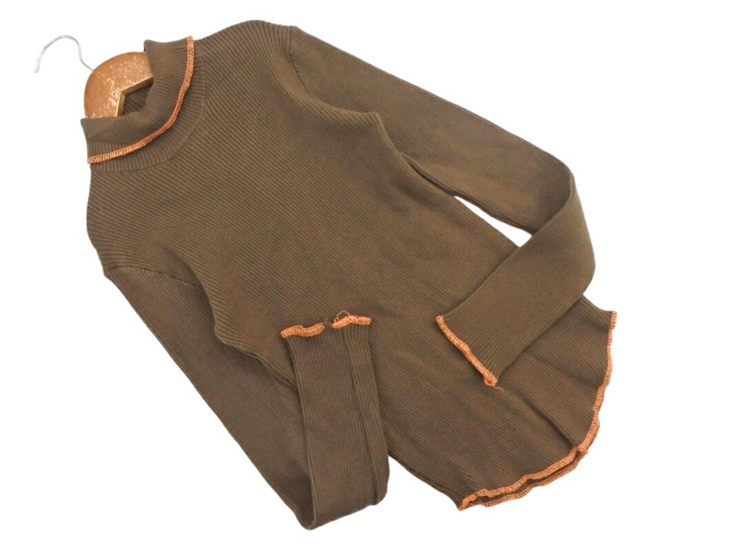 CIAOPANIC TYPY チャオパニックティピー リブ タートルネック ニット セーター sizeOne/茶 ◇■ ☆ fja7 レディース【USED】【中古】【古着】【ブランド古着買取・販売ABJ】