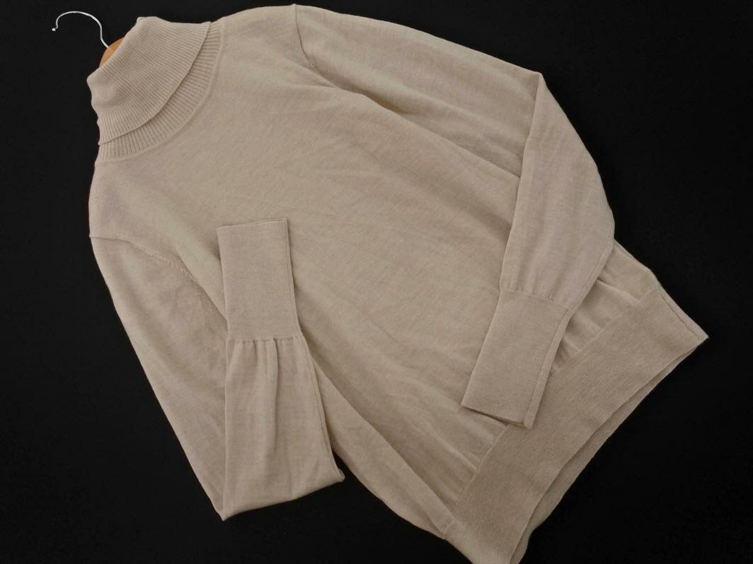 IENA イエナ ウール100% タートルネック ニット セーター ライトベージュ ◇■ ☆ fic6 レディース【USED】【中古】【古着】【ブランド古着買取・販売ABJ】のサムネイル