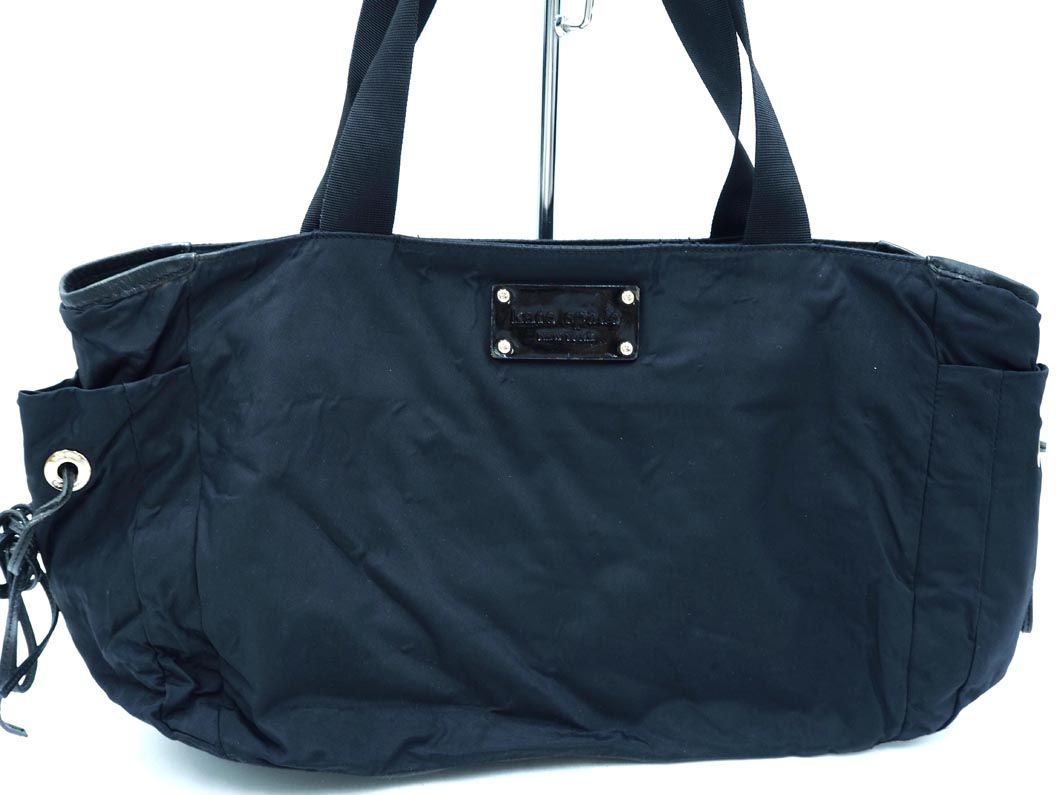 kate spade ケイトスペード おむつ替えシーツ付き マザーズ バッグ トート バッグ 黒 ■■ ☆ ebc0 レディース【USED】【中古】【古着】【ブランド古着買取・販売ABJ】