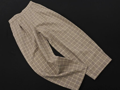 BABYLONE バビロン 綿麻 グレンチェック ワイド パンツ size38/茶 ■◇ ☆ fca3 レディース【USED】【中古】【古着】【ブランド古着買取・販売ABJ】 BABYLONE バビロン 綿麻 グレンチェック ワイド パンツ size38/茶 ■◇ ☆ fca3 レディース【USED】【中古】【古着】【ブランド古着買取・販売ABJ】