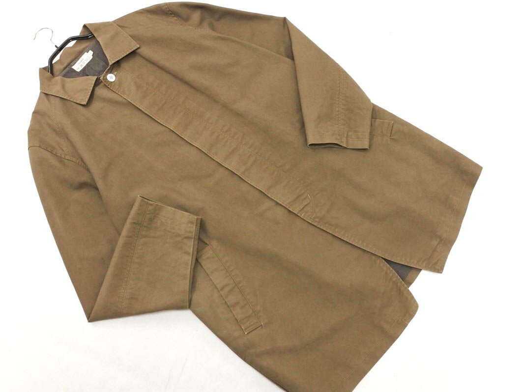 quadro クオドロ ステンカラー ジャケット size2/茶 ◇■ ☆ fac4 メンズ【USED】【中古】【古着】【ブランド古着買取・販売ABJ】