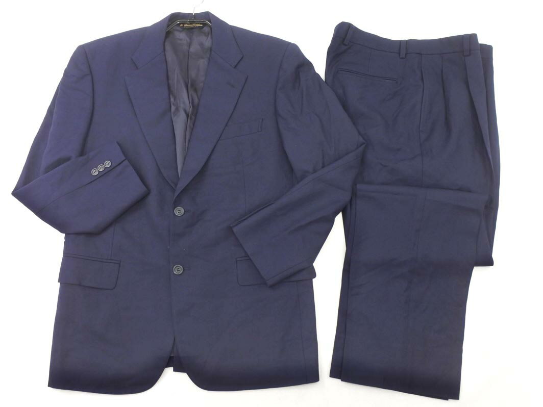 BROOKS BROTHERS ブルックスブラザーズ セットアップ ジャケット パンツ スーツ 紺 ■■ ☆ fkb1 メンズ【USED】【中古】【古着】【ブランド古着買取・販売ABJ】