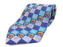 ネコポスOK GIANNI VERSACE ジャンニ ヴェルサーチ シルク100% 総柄 ネクタイ 緑x青 ■■ ☆ fda4 メンズ【USED】【中古】【古着...