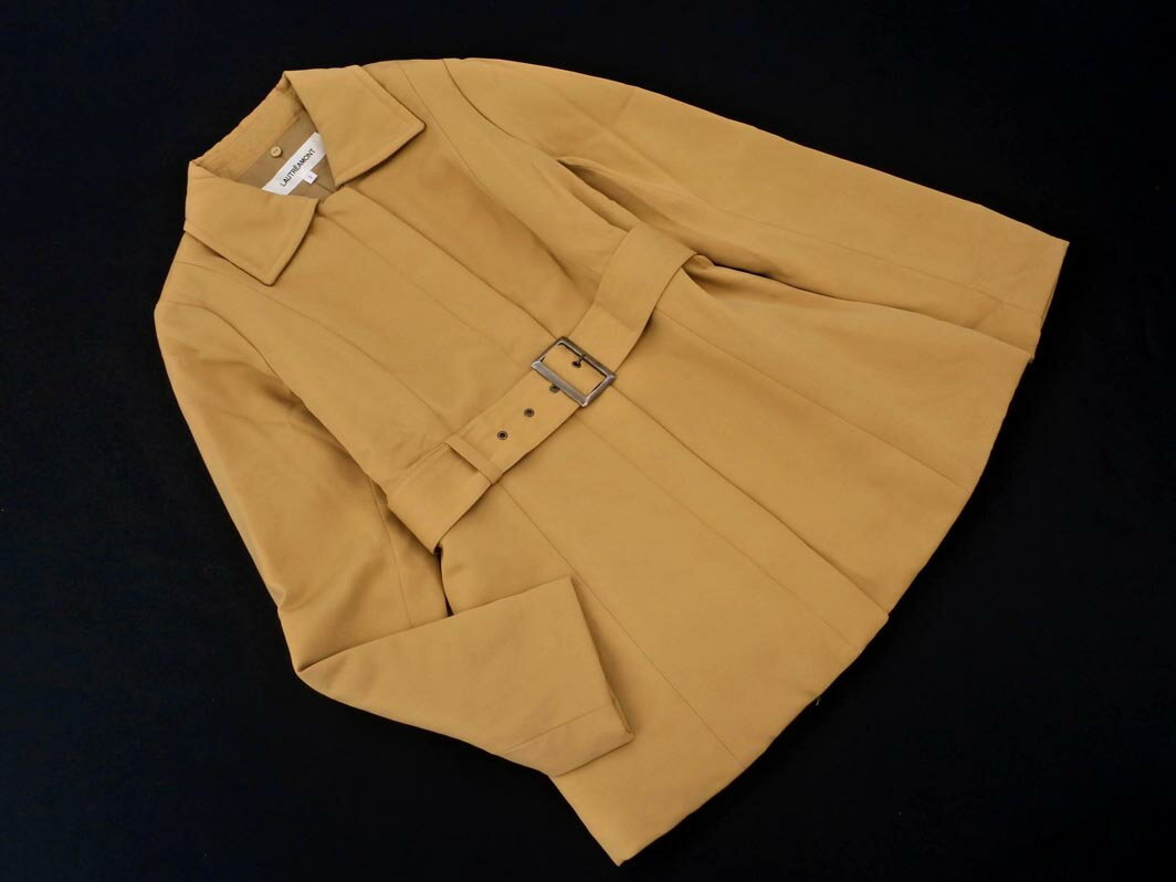 LAUTREAMONT ロートレアモン ウエストベルト 中綿 ジャケット size2/ベージュ ◇■ ☆ eka8 レディース【USED】【中古】【古着】【ブランド古着買取・販売ABJ】