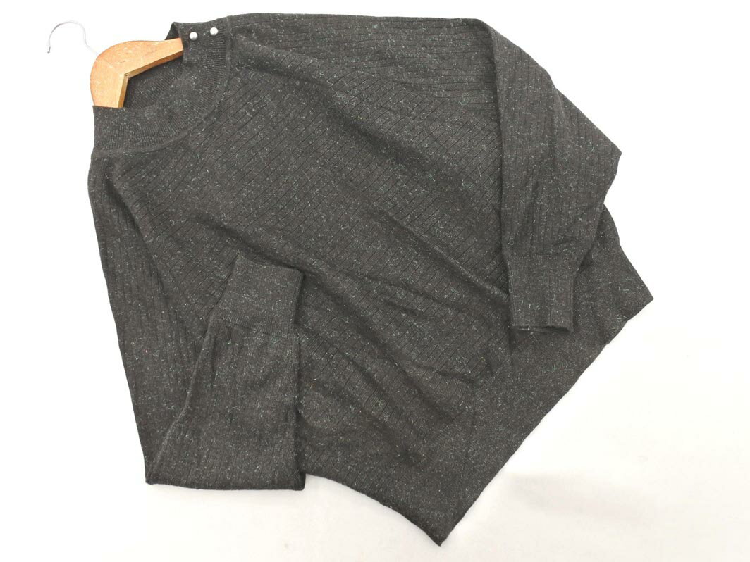 新品 Rope Picnic ロペピクニック ハイネック ラメ ドルマン ニット セーター size40/チャコール ◇■ ☆ ..