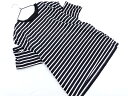 Discoat ディスコート カットショルダー ボーダー Tシャツ sizeF/白x黒 ■◆ ☆ fea2 レディース【USED】【中古】【古着】【ブランド古着...