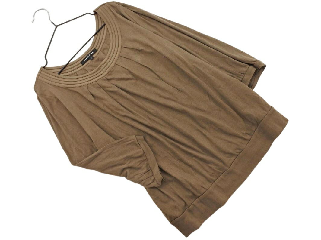 ネコポスOK TRANS WORK トランスワーク カットソー size40/茶 ◇■ ☆ fib2 レディース【USED】【中古】【古着】【ブランド古着買取・販売ABJ】