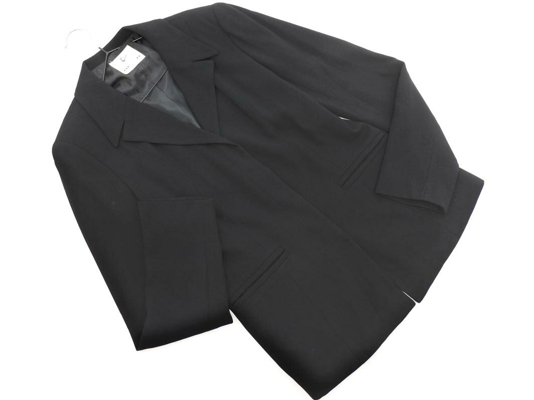 KUMIKYOKU 組曲 テーラード ジャケット size2/黒 ◇■ ☆ fkb0 レディース【USED】【中古】【古着】【ブランド古着買取・販売ABJ】