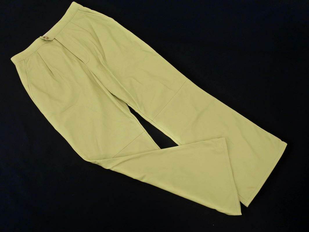 SLY スライ フェイクレザー フレア パンツ size1/黄緑 ◇■ ☆ eka1 レディース【USED】【中古】【古着】【ブランド古着買取・販売ABJ】