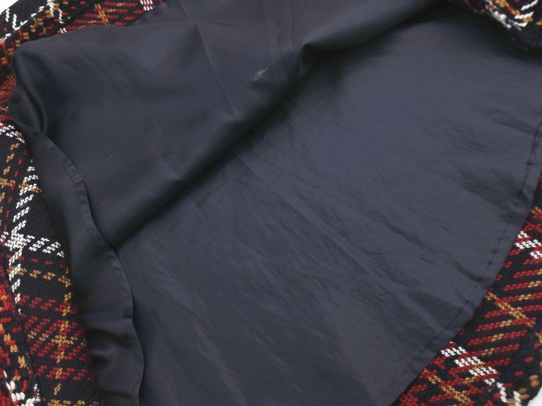 chouette シュエット ツイード チェック スカート size38/赤x濃紺 ◇■ ☆ fbb0 レディース【USED】【中古】【古着】【ブランド古着買取・販売ABJ】