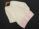 any SiS エニィスィス バイカラー Vネック ニット セーター size2/白xピンク ■◇ ☆ fbb0 レディース【USED】【中古】【古着】【ブランド古着買取・販売ABJ】(4)
