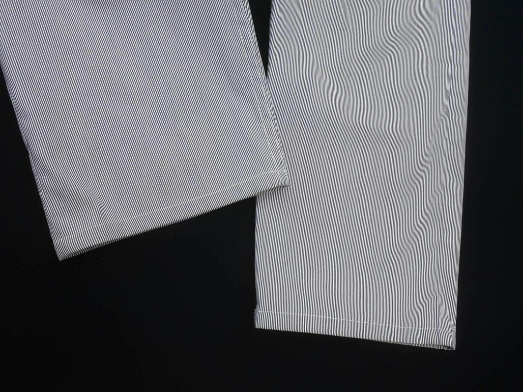 ネコポスOK BEAUTY &amp; YOUTH ビューティ&amp;ユース ユナイテッドアローズ ストライプ パンツ sizeS/白x紺 ■◇ ☆ fgc5 メンズ【USED】【中古】【古着】【ブランド古着買取・販売ABJ】