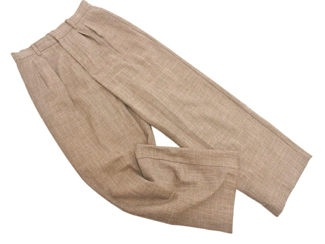 apart by lowrys アパートバイローリーズ タック ワイド パンツ sizeM/茶 ◇■ ☆ ekc6 レディース【USED】【中古】【古着】【ブランド古着買取・販売ABJ】