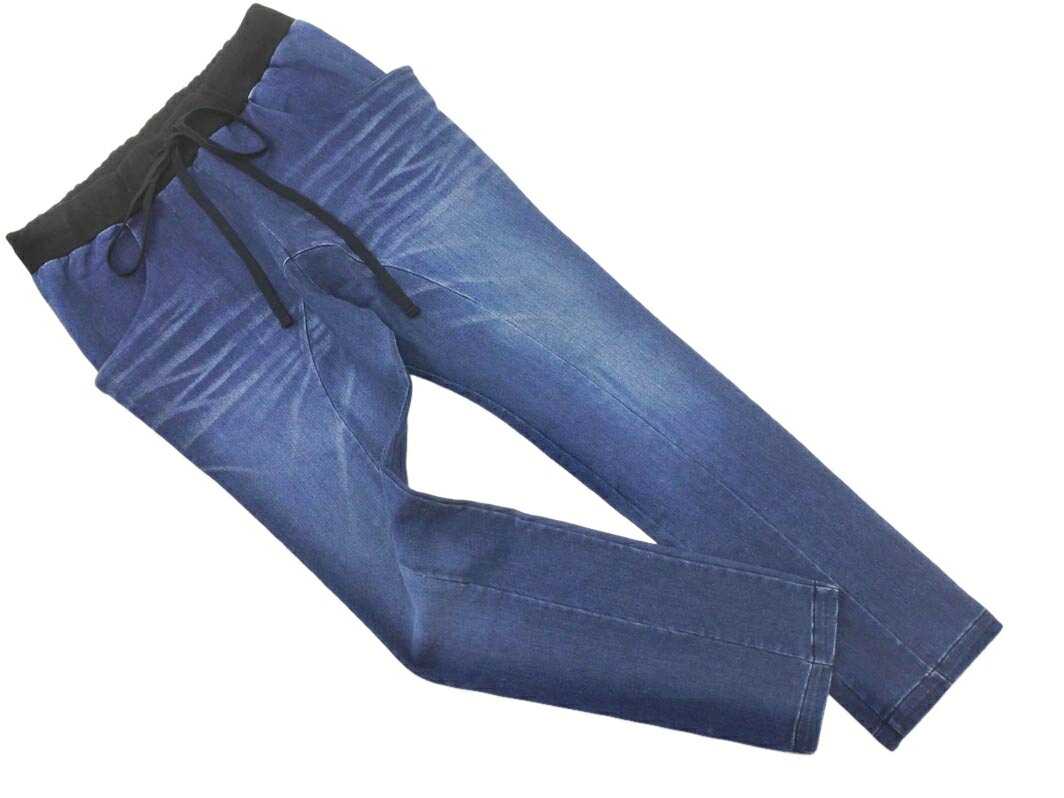 bajra バジュラ デニム調 イージー パンツ size1/青 ■■ ☆ fjc7 メンズ【USED】【中古】【古着】【ブランド古着買取・販売ABJ】