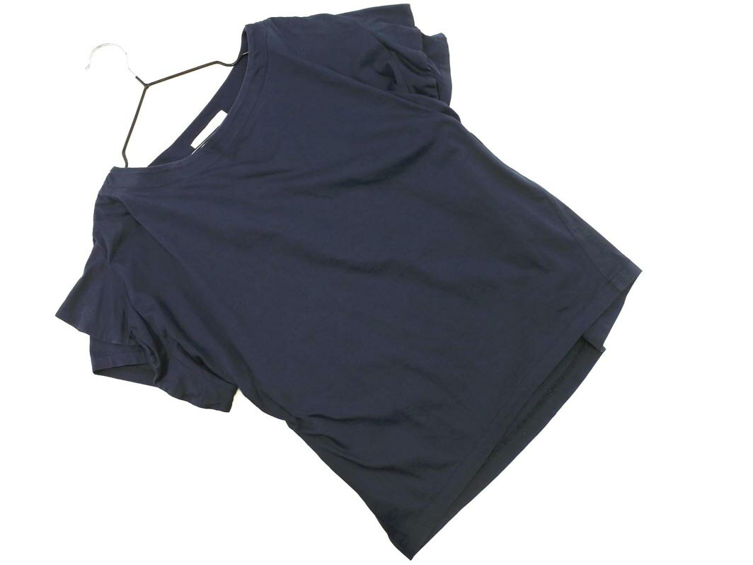 SLOBE IENA スローブイエナ デザインスリーブ カットソー 紺 ■◆ ☆ fdc2 レディース【USED】【中古】【古着】【ブランド古着買取・販売ABJ】