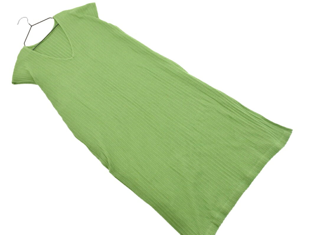 THE SHOP TK ザショップティーケー タケオキクチ ノースリーブ Iライン チュニック ワンピース sizeM/緑 ■◆ ☆ fga8 レディース【USED】【中古】【古着】【ブランド古着買取・販売ABJ】