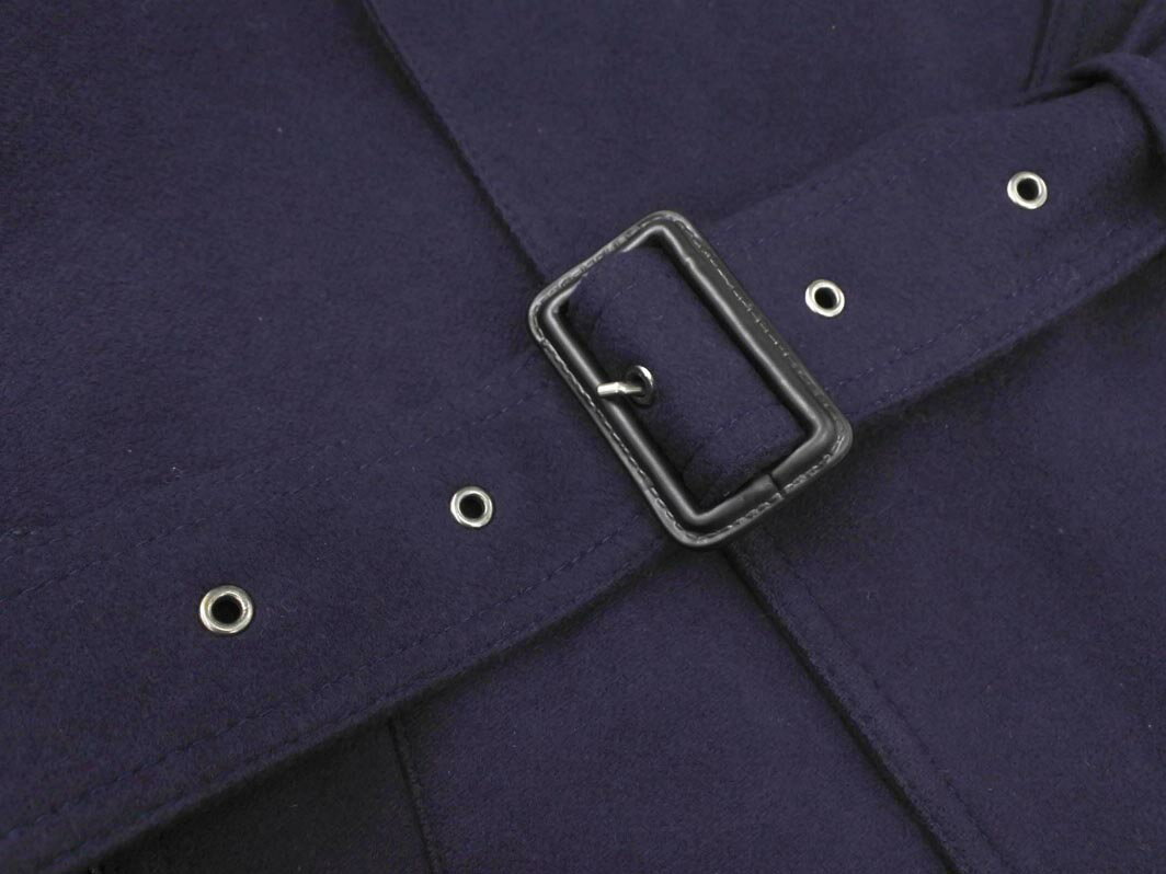 renoma レノマ HOMME ウール混 トレンチ コート sizeL/濃紺 ◇■ ☆ fka4 メンズ【USED】【中古】【古着】【ブランド古着買取・販売ABJ】