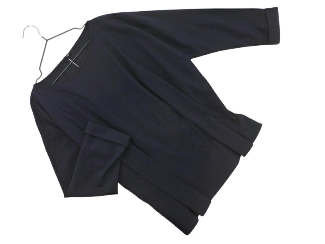 URBAN RESEARCH アーバンリサーチ プルオーバー タック ブラウス シャツ sizeF/紺 ■◇ ☆ fbb9 レディース【USED】【中古】【古着】【ブランド古着買取・販売ABJ】
