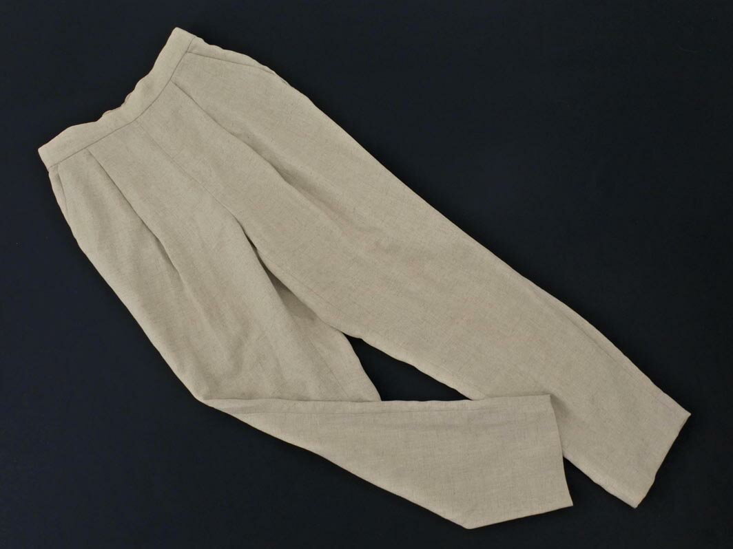 ENFOLD エンフォルド タック パンツ size34/ベージュ ■◇ ☆ fbc1 レディース【USED】【中古】【古着】【ブランド古着買取・販売ABJ】