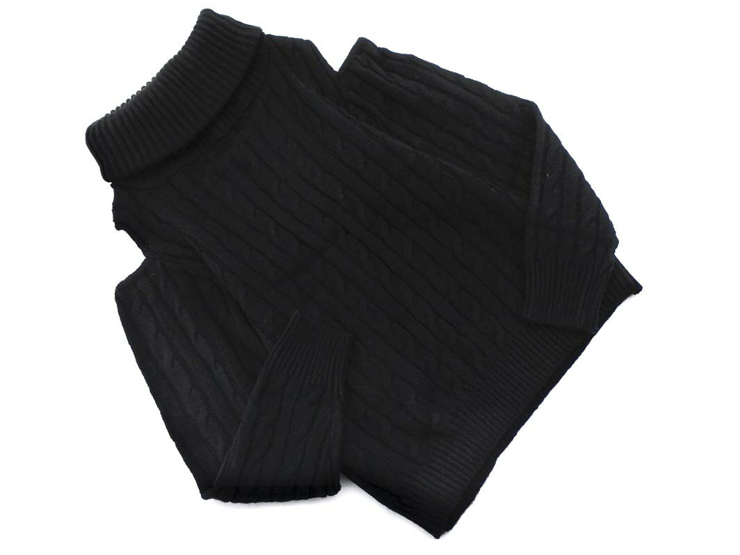 GRL グレイル カットオープンショルダー タートルネック ニット セーター sizeF/黒 ◇■ ☆ fbc8 レディース【USED】【中古】【古着】【ブランド古着買取・販売ABJ】