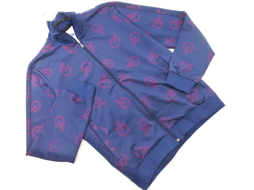 UNITED ARROWS ユナイテッドアローズ 総柄 ジャケット sizeM/紺 ◇■ ☆ fkb2 メンズ【USED】【中古】【古着】【ブランド古着買取・販売AB..