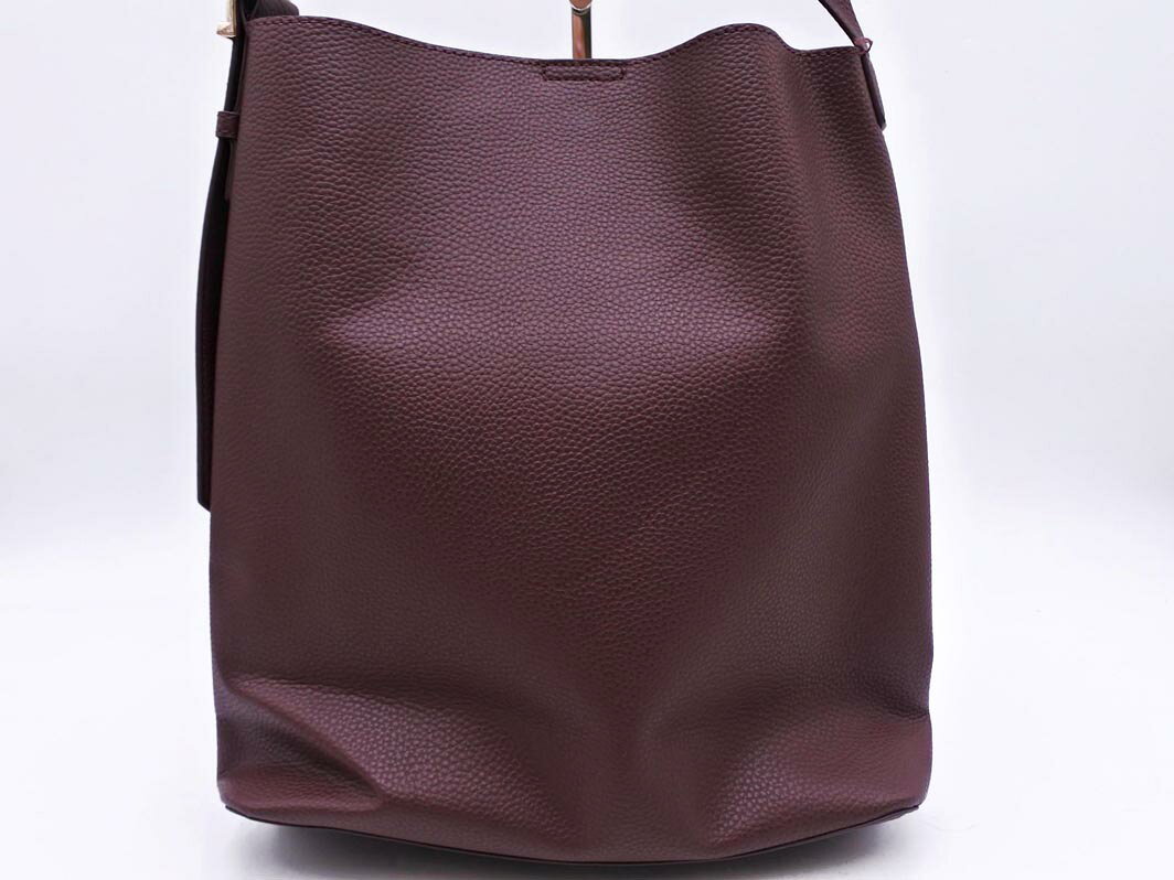 Rope Picnic ロペピクニック フェイクレザー マグネットボタン セミショルダー バッグ ボルドー ■■ ☆ gga9 レディース【USED】【中古】【古着】【ブランド古着買取・販売ABJ】 furugi-abj-11200442 ブランド古着ならABJ サンプル画像2