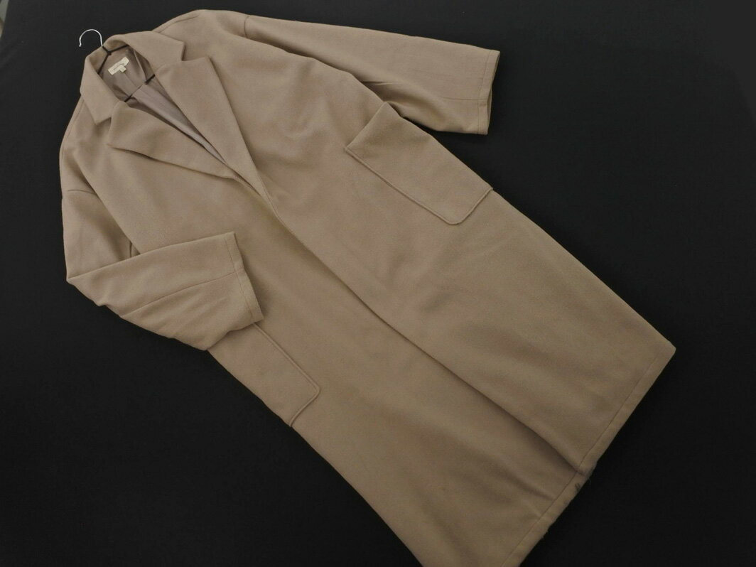 Nilway ニルウェイ ウールライク メルトン オーバー コート sizeL/ベージュ ◇■ ☆ fib9 メンズ【USED】【中古】【古着】【ブランド古着買取・販売ABJ】