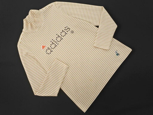 adidas アディダス ロゴ ボーダー モックネック カットソー sizeXL/白xベージュ ■◇ ☆ fdc1 レディース【USED】【中古】【古着】【ブランド古着買取・販売ABJ】 adidas アディダス ロゴ ボーダー モックネック カットソー sizeXL/白xベージュ ■◇ ☆ fdc1 レディース【USED】【中古】【古着】【ブランド古着買取・販売ABJ】