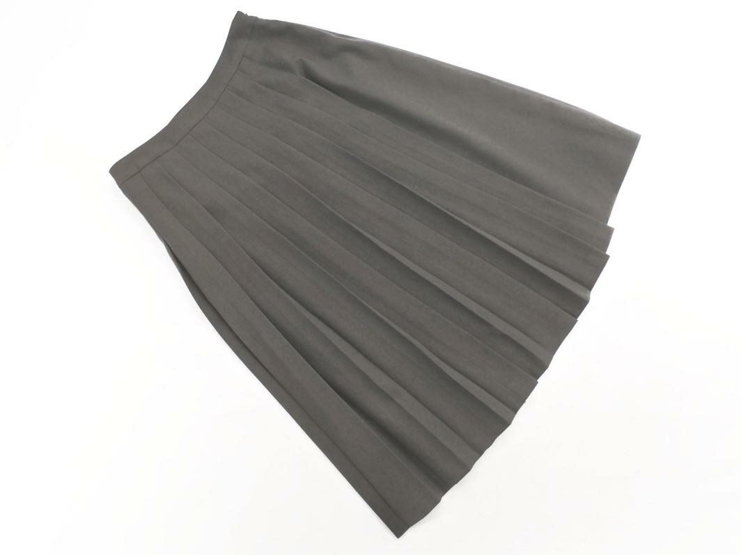 AMACA アマカ プリーツ スカート size40/グレー ■■ ☆ fjc7 レディース【USED】【中古】【古着】【ブランド古着買取・販売ABJ】