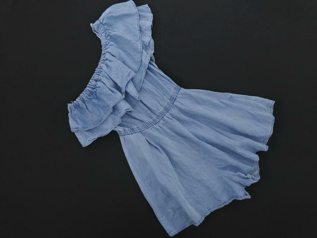 rienda リエンダ ワンショルダー フリル オールインワン sizeS/青 ■◆ ☆ fha5 レディース【USED】【中古】【古着】【ブランド古着買取・販売ABJ】