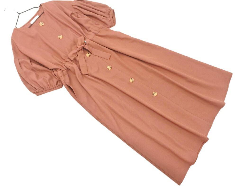 archives アルシーヴ ボリュームスリーブ ワンピース ブラウン ■◆ ☆ fha5 レディース【USED】【中古】【古着】【ブランド古着買取・販売ABJ】