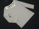 ネコポスOK MACKINTOSH PHILOSOPHY マッキントッシュフィロソフィー ボーダー 七分袖 カットソー size38/白x紺 ■◇ ☆ fgc5 レディース【USED】【中古】【古着】【ブランド古着買取・販売ABJ】