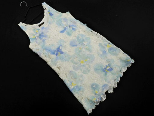 rienda リエンダ レース ノースリーブ ワンピース sizeS/白x青 ■◆ ☆ fdb7 レディース【USED】【中古】【古着】【ブランド古着買取・販売ABJ】 rienda リエンダ レース ノースリーブ ワンピース sizeS/白x青 ■◆ ☆ fdb7 レディース【USED】【中古】【古着】【ブランド古着買取・販売ABJ】