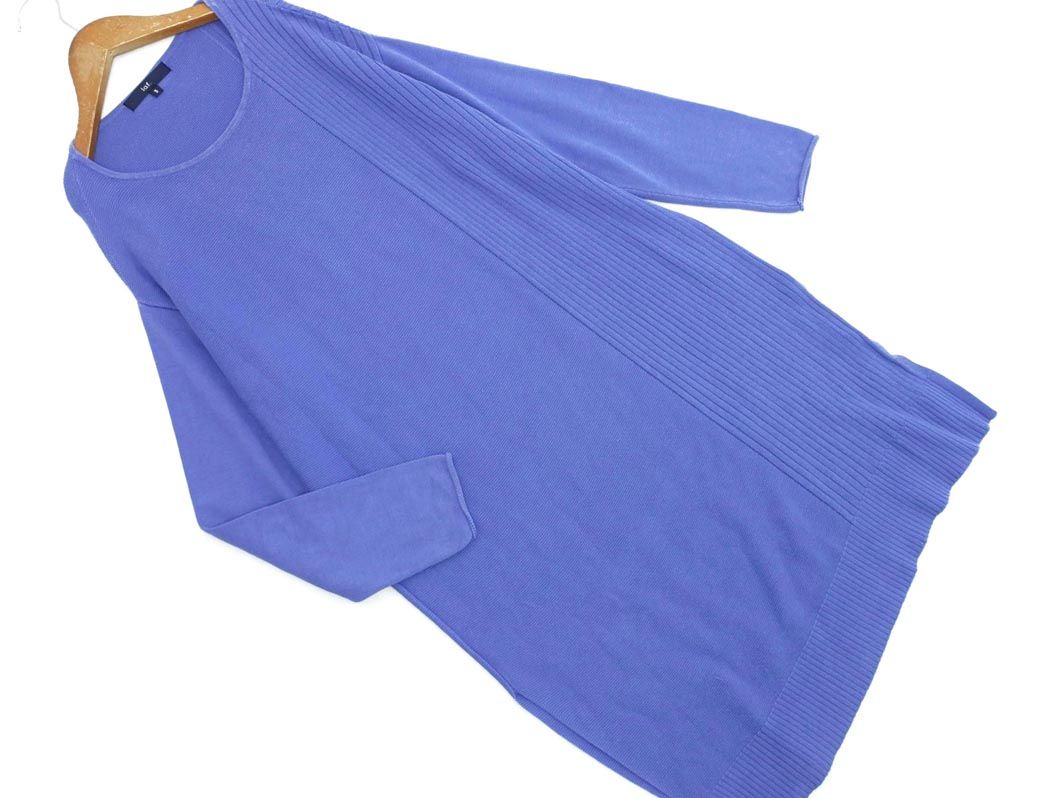 la.f... ラエフ ロートレアモン サイドスリット ニット チュニック ワンピース size3/青 ■◇ ☆ eia4 レディース【USED】【中古】【古着】【ブランド古着買取・販売ABJ】