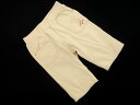 ネコポスOK HOT BISCUITS ホットビスケッツ ミキハウス うさぎ 刺繍 パンツ size100cm/ベージュ ■■ ☆ elc5 子供服【USED】...