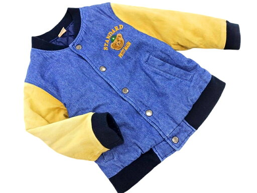 petit main プティマイン 中綿 スタジャン ジャケット 110cm 紺x黄 ◇■ ☆ fac2 子供服【USED】【中古】【古着】【ブランド古着買取・販売ABJ】 petit main プティマイン 中綿 スタジャン ジャケット 110cm 紺x黄 ◇■ ☆ fac2 子供服【USED】【中古】【古着】【ブランド古着買取・販売ABJ】