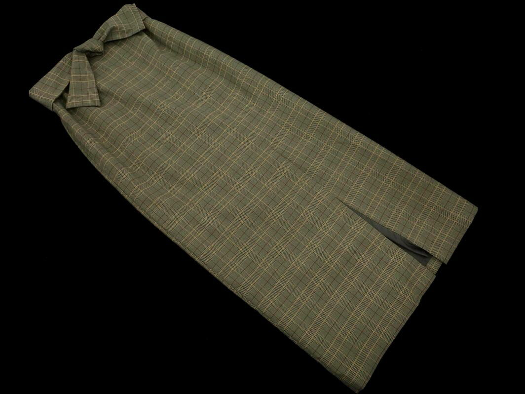 SALON ADAM ET ROPE アダムエロペ グレンチェック ロング スカート sizeS/オフホワイトx黒 ◇■ ☆ fjb5 レディース【USED】【中古】【古着】【ブランド古着買取・販売ABJ】