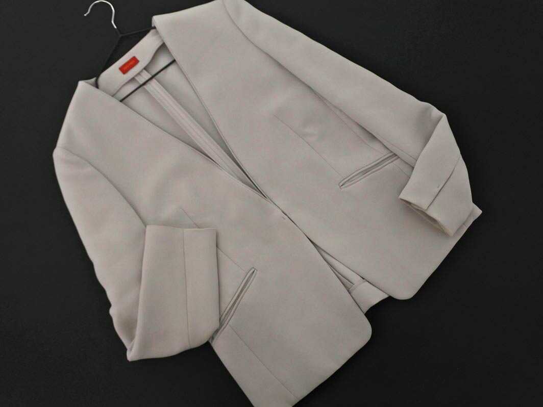 Des Pres デプレ トゥモローランド ノーカラー ジャケット size34/グレー ■◇ ☆ fkc0 レディース【USED】【中古】【古着】【ブランド古着買取・販売ABJ】(4)