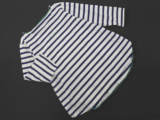 COMME CA BLANC D'OEUF コムサブロンドオフ ボーダー フェイクレイヤード カットソー sizeM L/白x紺 ■◇ ☆ fdb5 レディース【USED】【中古】【古着】【ブランド古着買取・販売ABJ】 COMME CA BLANC D'OEUF コムサブロンドオフ ボーダー フェイクレイヤード カットソー sizeM L/白x紺 ■◇ ☆ fdb5 レディース【USED】【中古】【古着】【ブランド古着買取・販売ABJ】