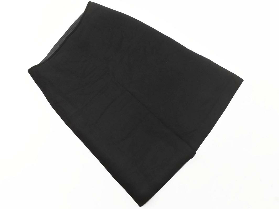 UNTITLED アンタイトル ウール100% Aライン 台形 スカート size2/黒 ◇■ ☆ flb6 レディース【USED】【中古】【古着】【ブランド古着買取・販売ABJ】