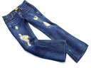 MOUSSY マウジー ダメージ加工 ブーツカット デニムパンツ size25/紺 ■■ ☆ fdb5 レディース【USED】【中古】【古着】【ブランド古着買取...