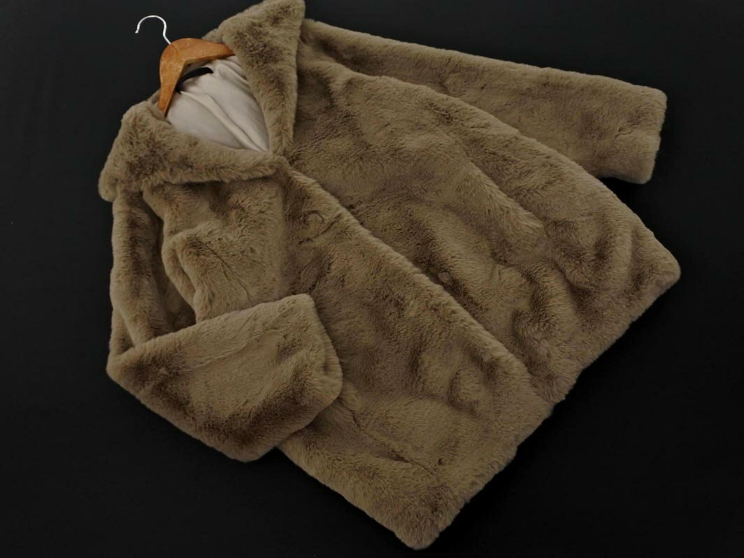 SYSORUS シソラス フェイクファー ジャケット sizeF/茶 ◇■ ☆ fkb2 レディース【USED】【中古】【古着】..