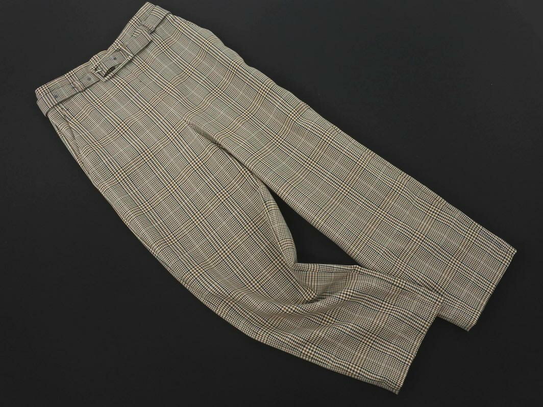 ZARA WOMAN ザラ ウーマン ガンクラブチェック ワイド パンツ sizeM/グレーx茶 ◇■ ☆ fib9 レディース【..