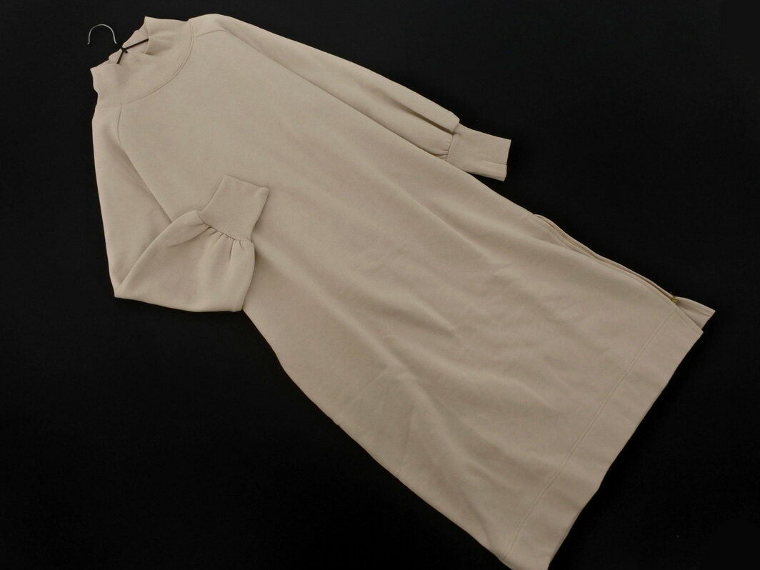 simplicite シンプリシテェ スウェット 裏起毛 ワンピース sizeF/ベージュ ◇■ ☆ fja3 レディース【USED】【中古】【古着】【ブランド古着買取・販売ABJ】