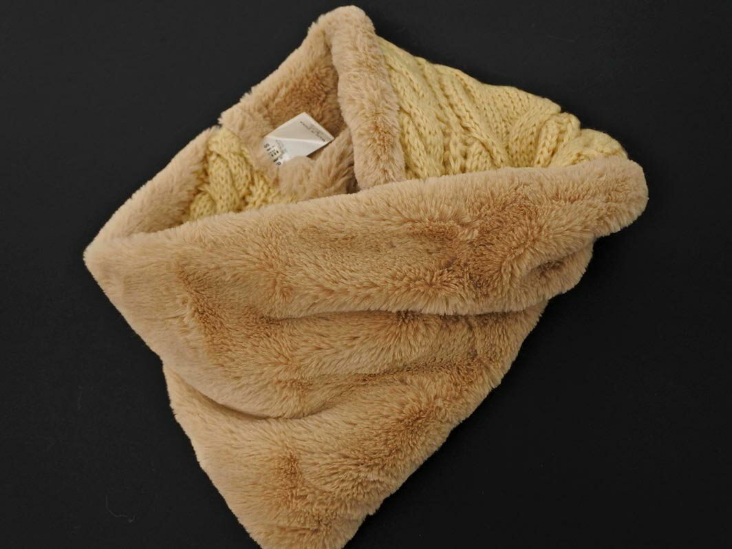 BEAMS HEART ビームスハート フェイクファー切替 スヌード ベージュ ◆■ ☆ fkb1 レディース【USED】【中..