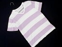 JOURNAL STANDARD ジャーナルスタンダード Vネック ボーダー Tシャツ sizeM/白x紫 ■◆ ☆ eib3 メンズ【USED】【中古】【古着...