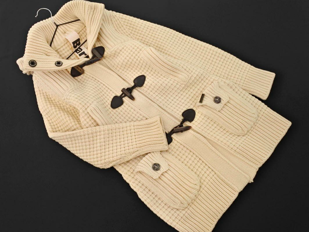 Bark バーク ニットダッフル オフホワイト サイズS 裏地付き 美品 Bark バーク ニットダッフル オフホワイト サイズS 裏地付き 美品